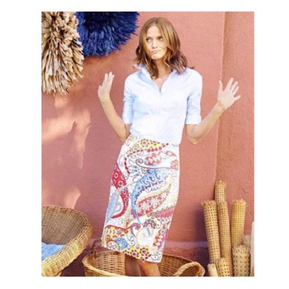 NWOT • TALBOTS Paisley Print Pencil Skirt - Picture 1 of 11